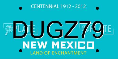 DUGZ79 New Mexico License Plate