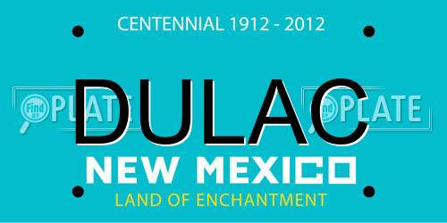 DULAC New Mexico License Plate