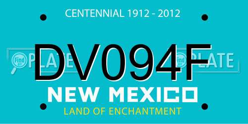 DV094F New Mexico License Plate