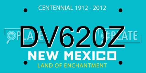DV620Z New Mexico License Plate