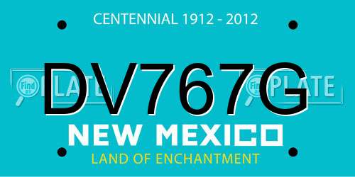 DV767G New Mexico License Plate