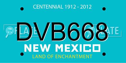 DVB668 New Mexico License Plate
