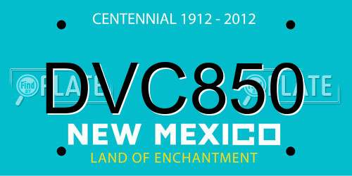 DVC850 New Mexico License Plate