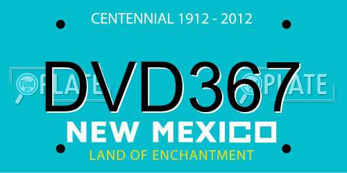 DVD367 New Mexico License Plate