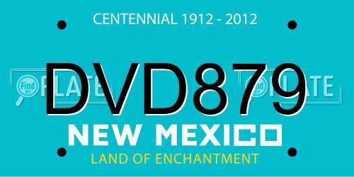 DVD879 New Mexico License Plate