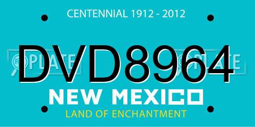 DVD8964 New Mexico License Plate