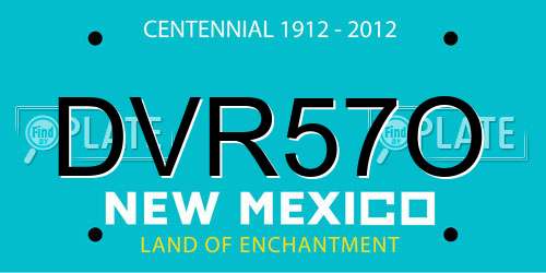 DVR57O New Mexico License Plate