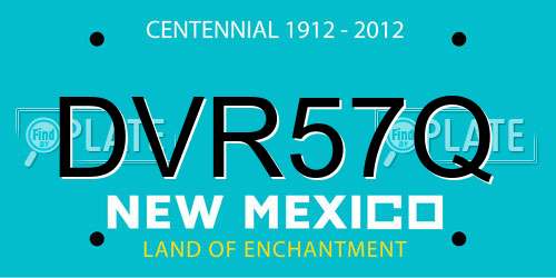 DVR57Q New Mexico License Plate