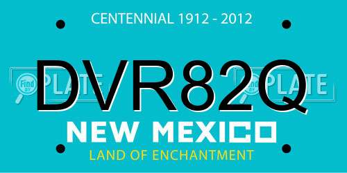 DVR82Q New Mexico License Plate