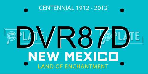DVR87D New Mexico License Plate