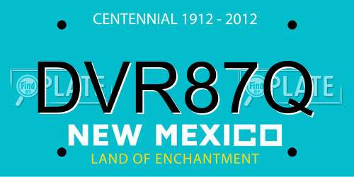 DVR87Q New Mexico License Plate