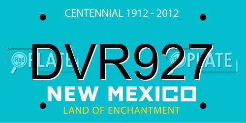 DVR927 New Mexico License Plate