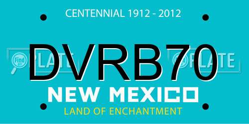 DVRB70 New Mexico License Plate
