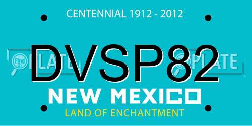DVSP82 New Mexico License Plate