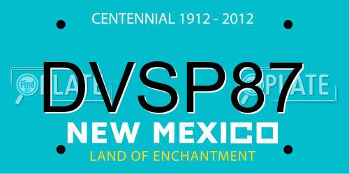 DVSP87 New Mexico License Plate