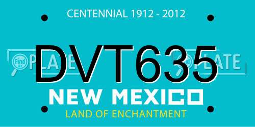 DVT635 New Mexico License Plate