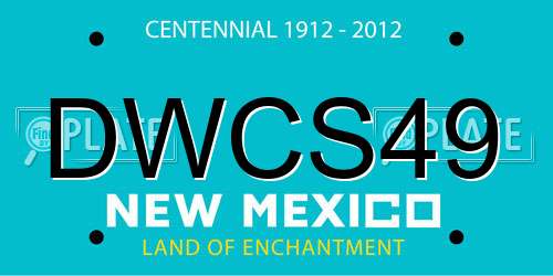 DWCS49 New Mexico License Plate