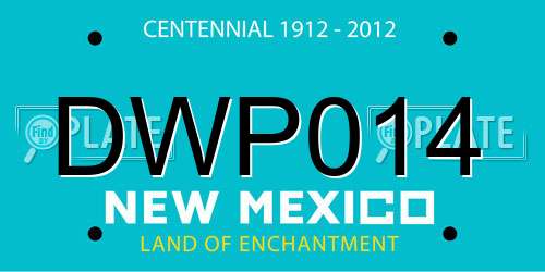 DWP014 New Mexico License Plate