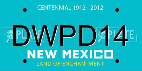 DWPD14 New Mexico License Plate
