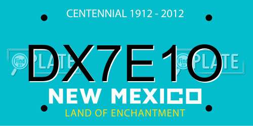 DX7E1O New Mexico License Plate