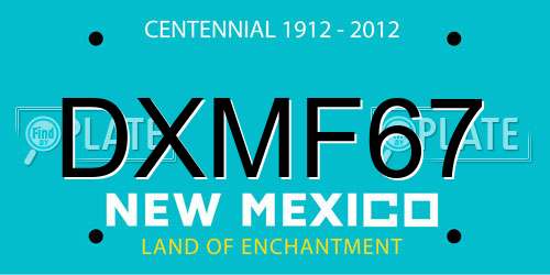 DXMF67 New Mexico License Plate