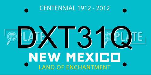 DXT31Q New Mexico License Plate
