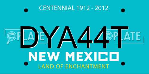 DYA44T New Mexico License Plate
