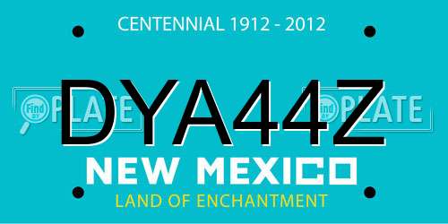DYA44Z New Mexico License Plate