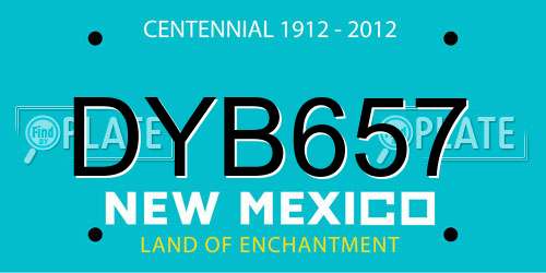 DYB657 New Mexico License Plate