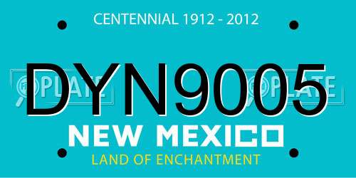 DYN9005 New Mexico License Plate