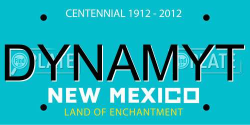DYNAMYT New Mexico License Plate