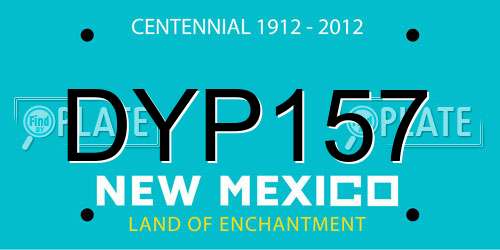 DYP157 New Mexico License Plate