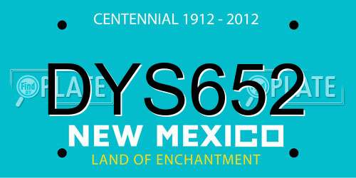 DYS652 New Mexico License Plate