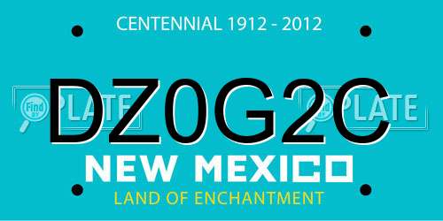 DZ0G2C New Mexico License Plate