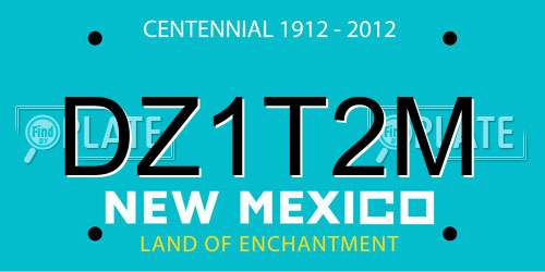 DZ1T2M New Mexico License Plate