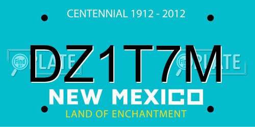 DZ1T7M New Mexico License Plate