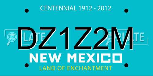 DZ1Z2M New Mexico License Plate