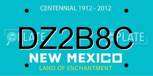 DZ2B8C New Mexico License Plate