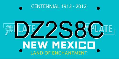 DZ2S8C New Mexico License Plate