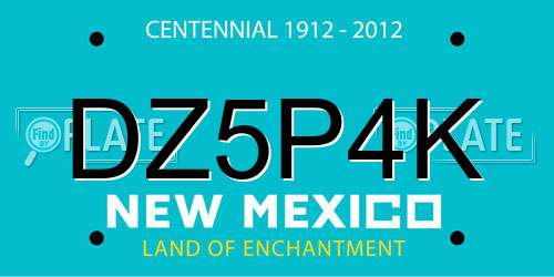 DZ5P4K New Mexico License Plate