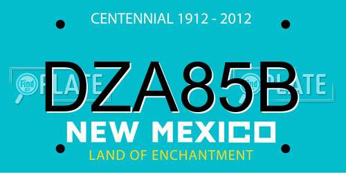 DZA85B New Mexico License Plate