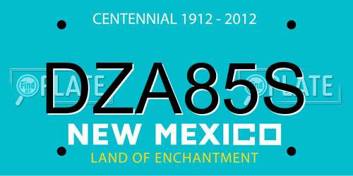 DZA85S New Mexico License Plate