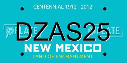 DZAS25 New Mexico License Plate