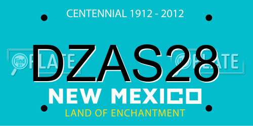 DZAS28 New Mexico License Plate