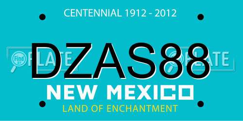 DZAS88 New Mexico License Plate
