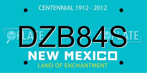 DZB84S New Mexico License Plate