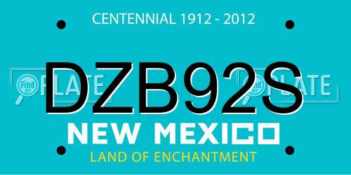 DZB92S New Mexico License Plate