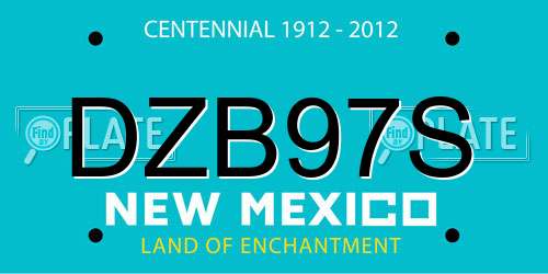 DZB97S New Mexico License Plate