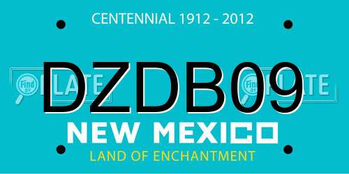 DZDB09 New Mexico License Plate