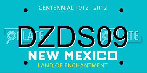 DZDS09 New Mexico License Plate